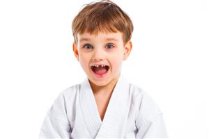 Young Boy in Karate Pose